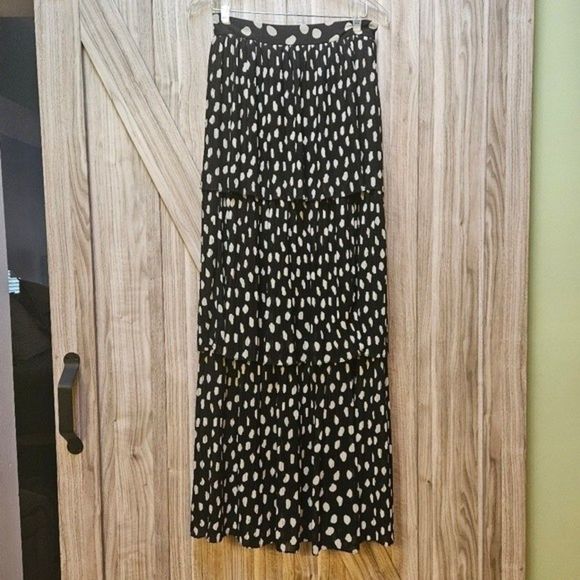 Fame & Partners The Romero  Preppy Maxi Pleats polka dots skirts - Picture 2 of 13
